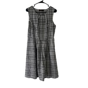 The Limited Women's Size 10 Black White Checkered Knee Length Dress